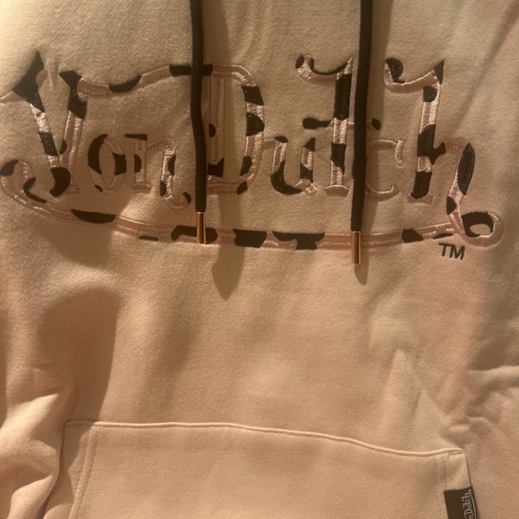 VON DUTCH NEW WITH TAGS DIRTY PINK PULLOVER SWEATSHIRT - Picture 2 of 6